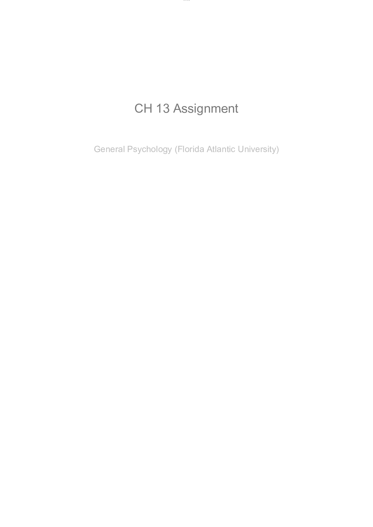 Preview of PSY 1012 Chapter 13 Assignment(Susan, a college student)
